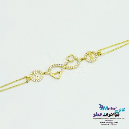 دستبند طلا - طرح بی‌نهایت-MB0237